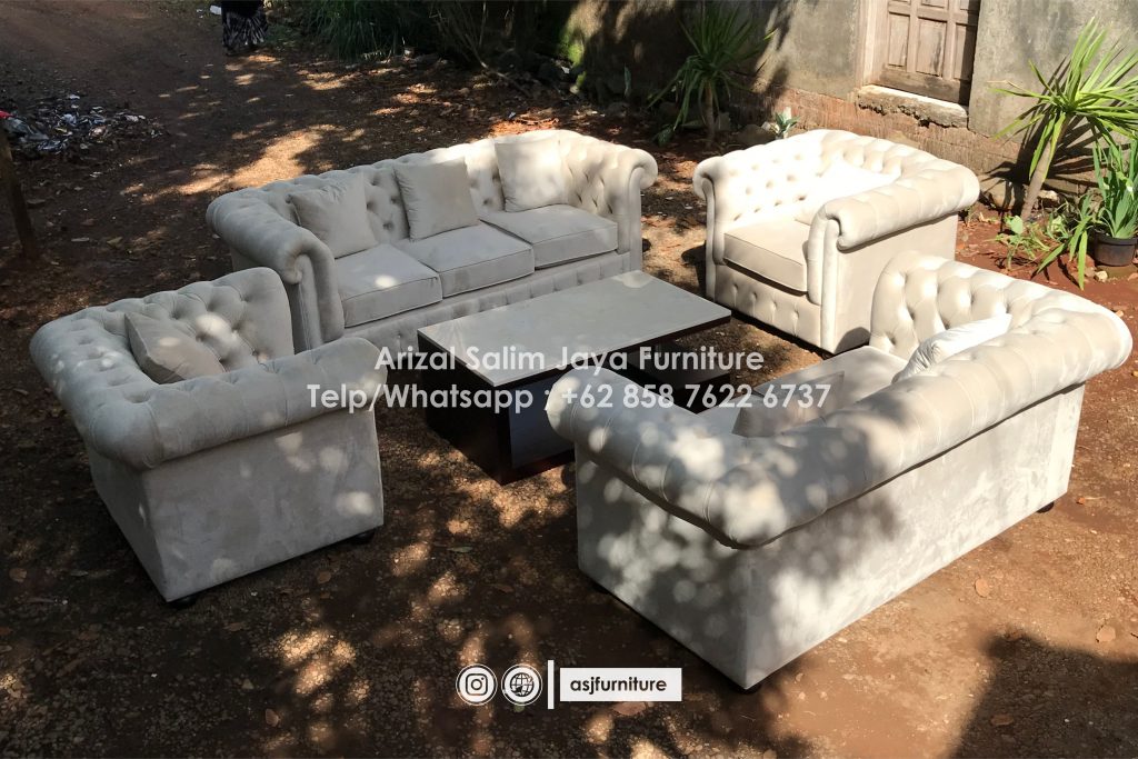 Sofa Tamu Chesterfield Mewah