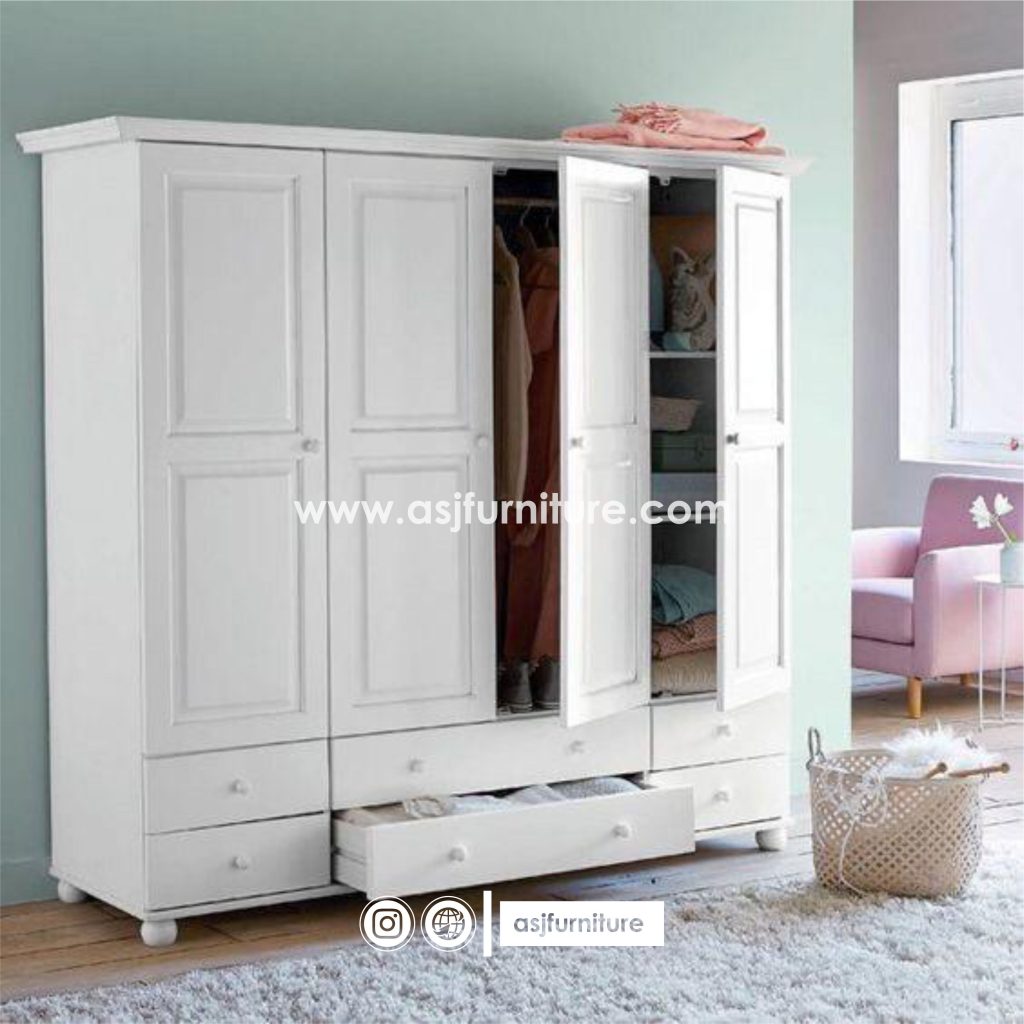 Lemari Pakaian Minimalis 4 Pintu