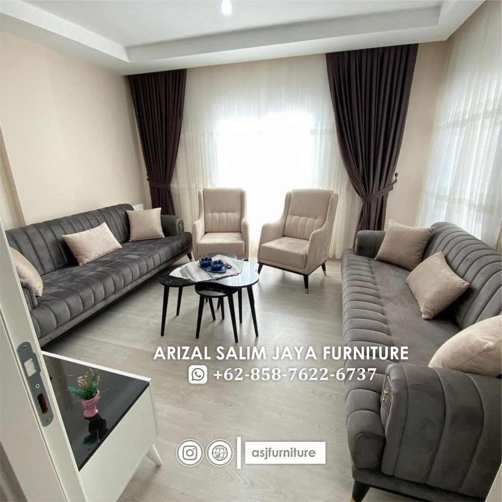 Set Sofa Tamu Chesterfield