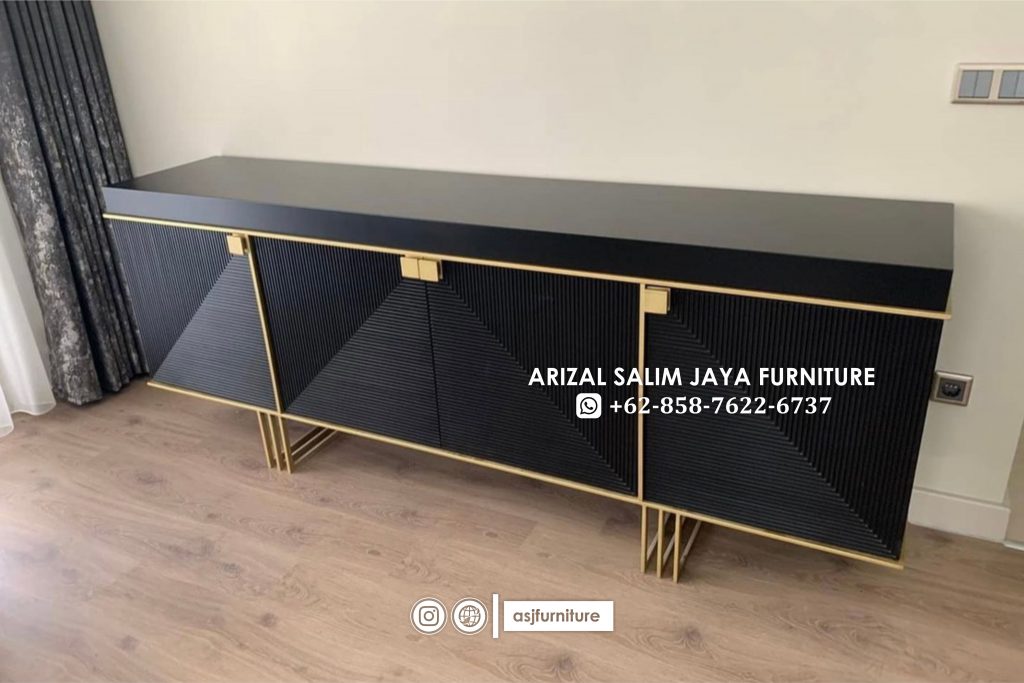 Kabinet TV Hitam Minimalis