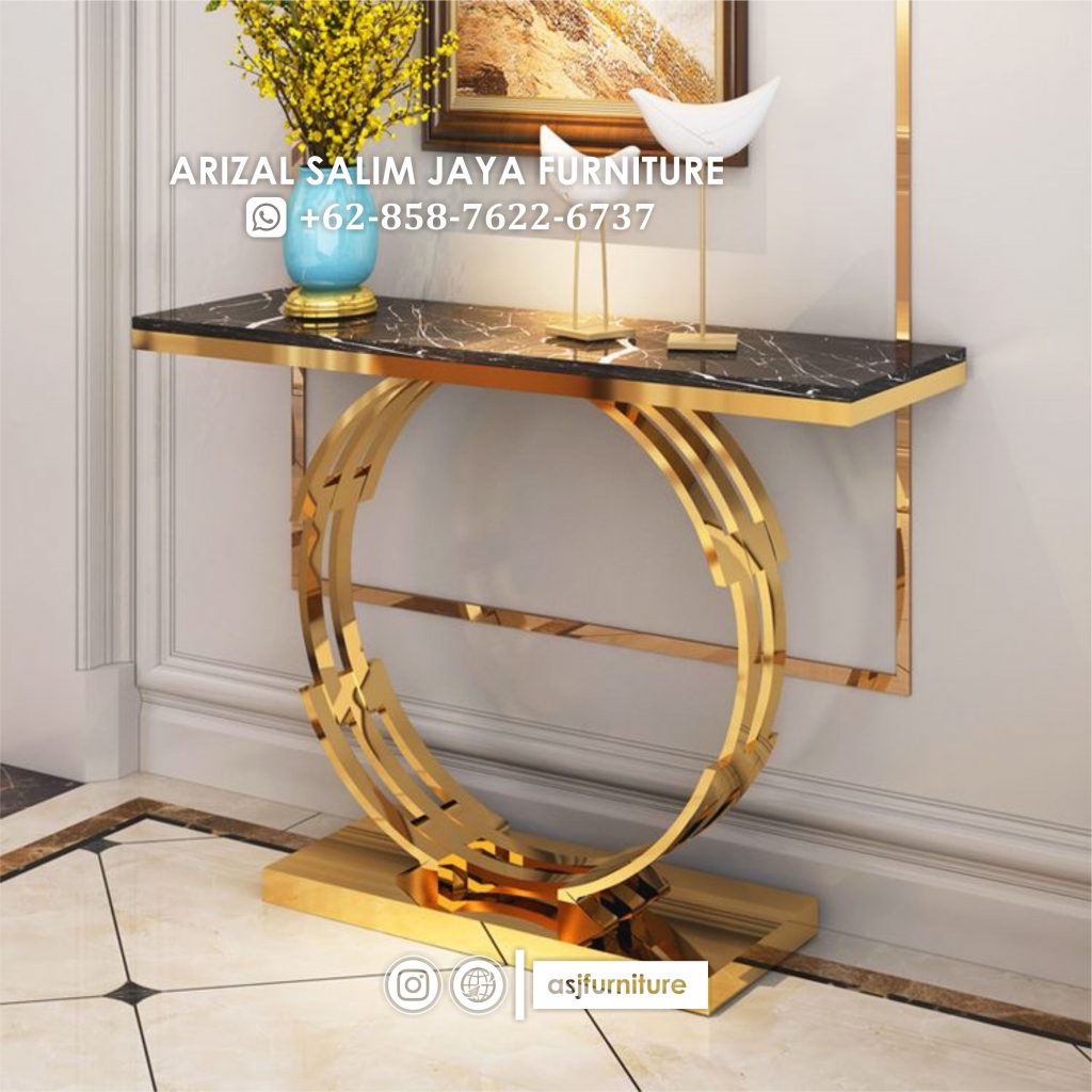 Meja Console Voyer Stainless Marmer