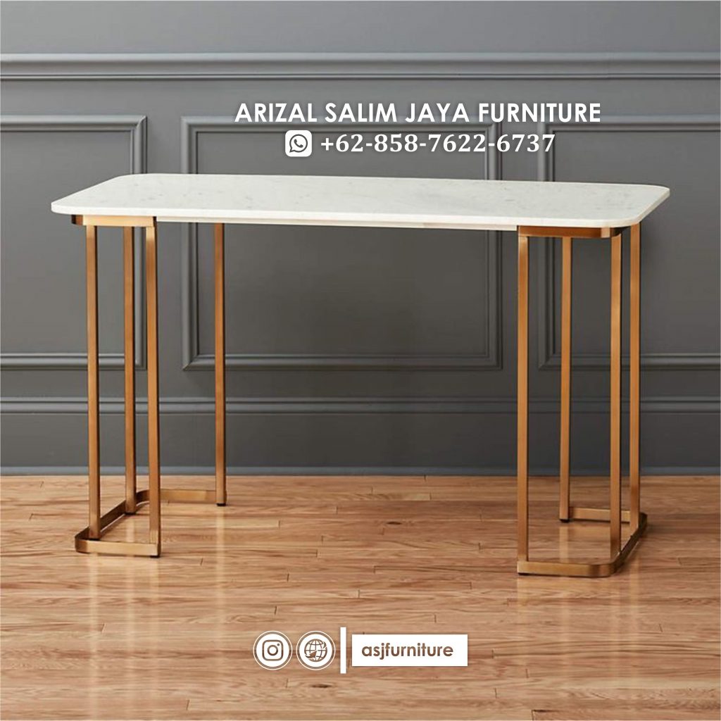 Meja Console Marmer Stainless Minimalis