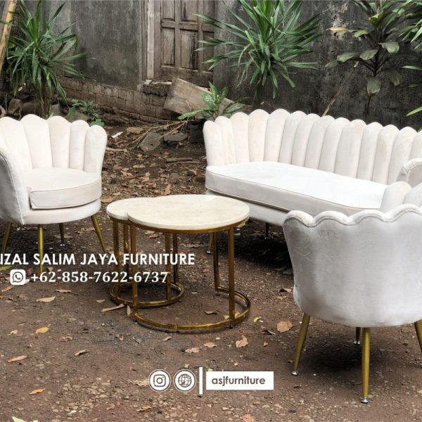 Sofa Tamu Kerang Kaki Besi