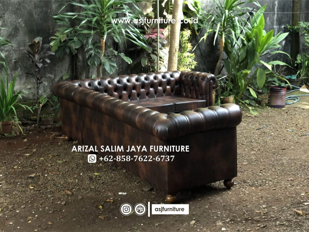 Sofa Tamu Sudut Chesterfield