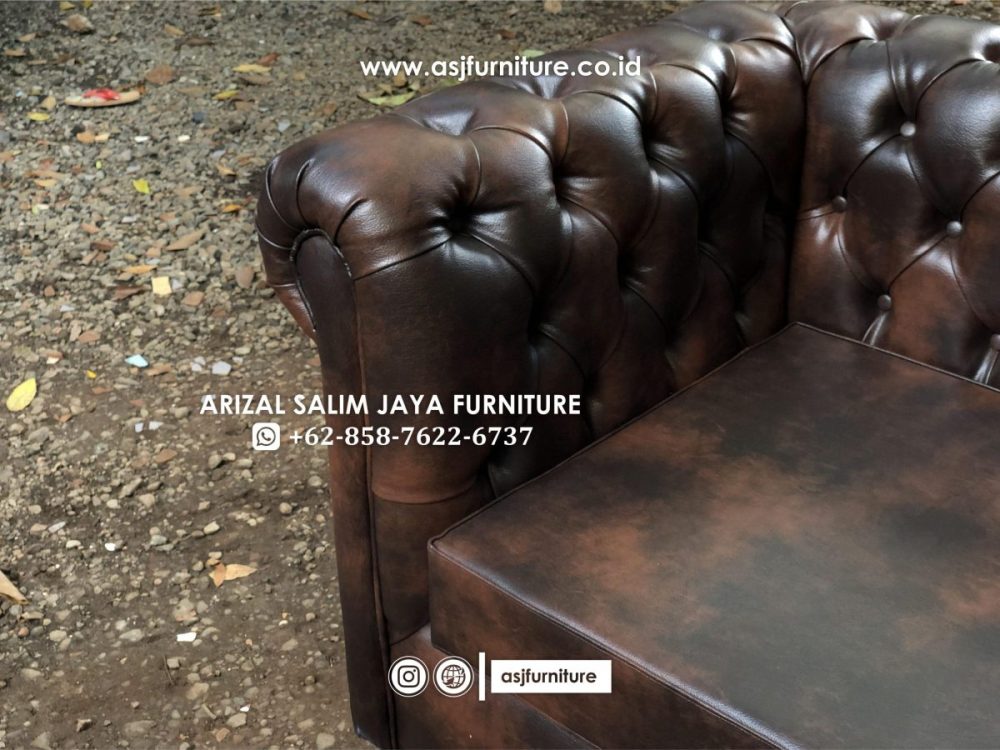 Sofa Tamu Sudut Chesterfield