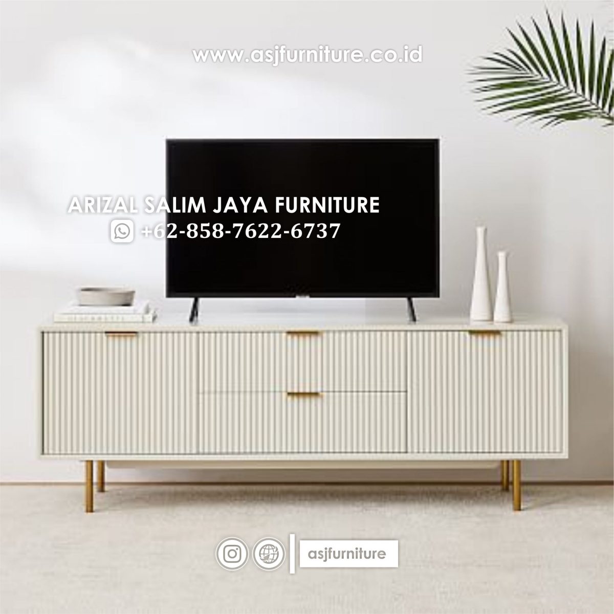 Meja TV Modern Putih Minimalis