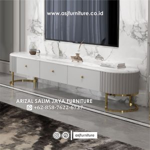 Meja TV Modern Kaki Stainless
