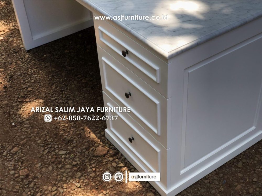 Meja Kerja Modern Top Table Marmer