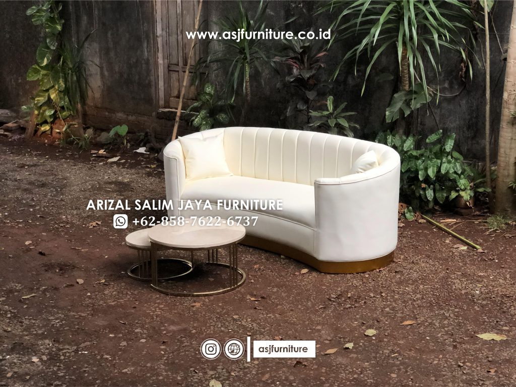 Set Sofa Tamu Meja Stainless Marmer Minimalis