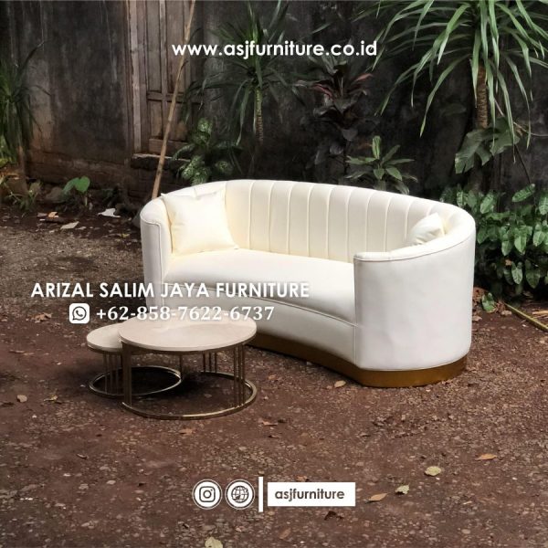 Set Sofa Tamu Meja Stainless Marmer Minimalis