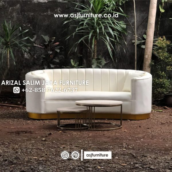 Set Sofa Tamu Meja Stainless Marmer Minimalis