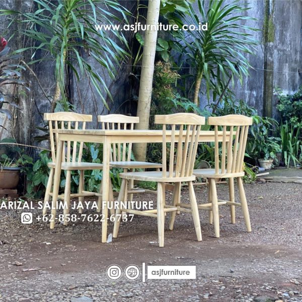 Set Meja Makan Jati Shabby