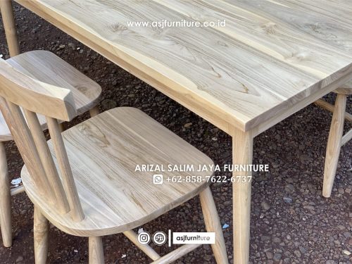 Set Meja Makan Jati Shabby Set Meja Makan Jati Shabby