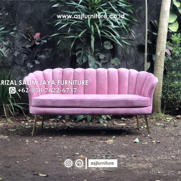 Sofa Kerang 2 Seater Kaki Stainless