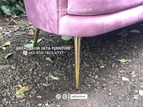 Set Sofa Kerang Kaki Stainless Soft Pink Set Sofa Kerang Kaki Stainless Soft Pink