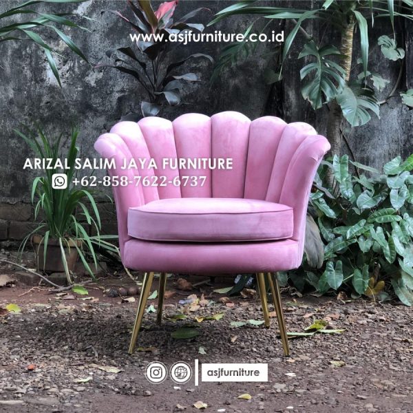 Sofa Kerang 1 Seater Kaki Stainless