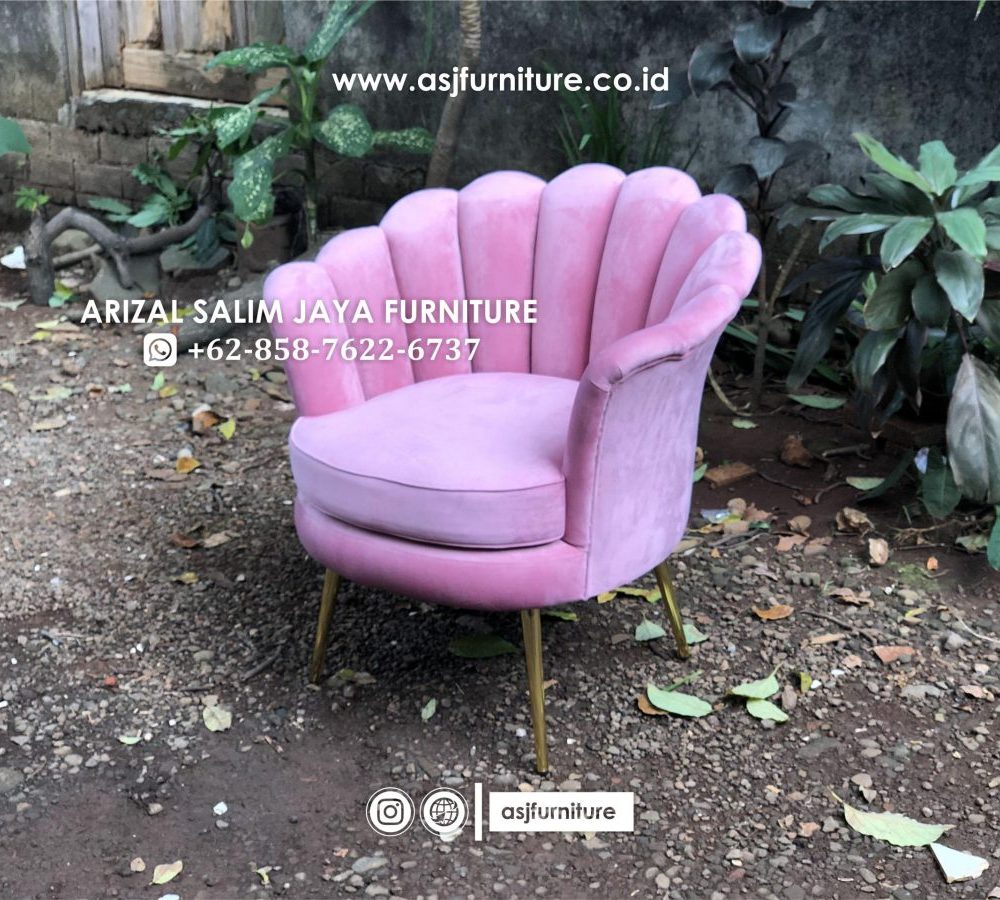 Sofa Kerang 1 Seater Kaki Stainless