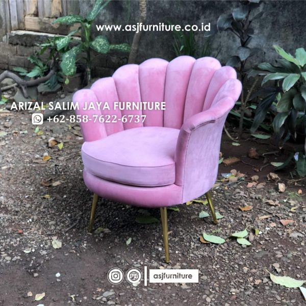 Sofa Kerang 1 Seater Kaki Stainless