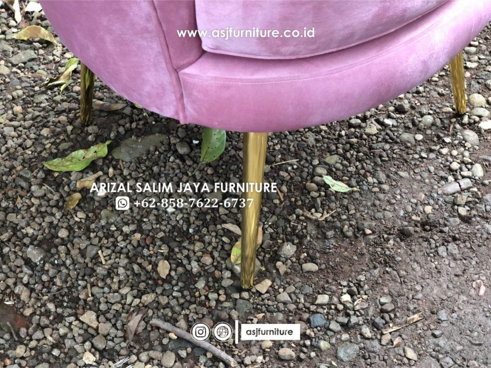 Sofa Kerang 1 Seater Kaki Stainless
