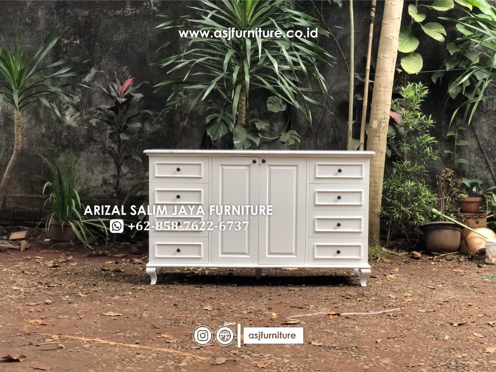 Credenza Modern Meja Marmer Carara