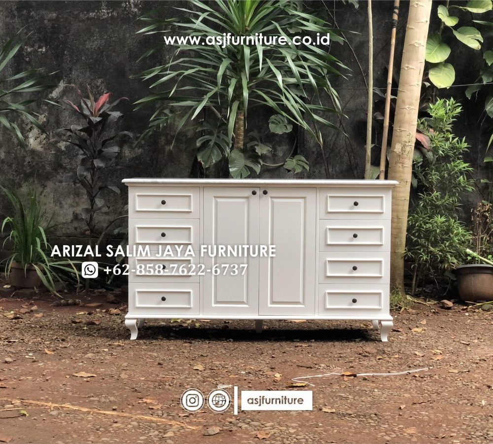 Credenza Modern Meja Marmer Carara