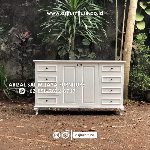 Credenza Modern Meja Marmer Carara