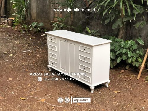 Credenza Modern Meja Marmer Carara