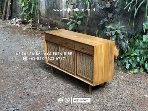 Buffet Jati Rotan Minimalis