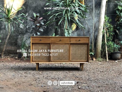 Buffet Jati Rotan Minimalis