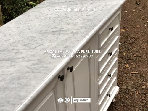 Credenza Modern Meja Marmer Carara