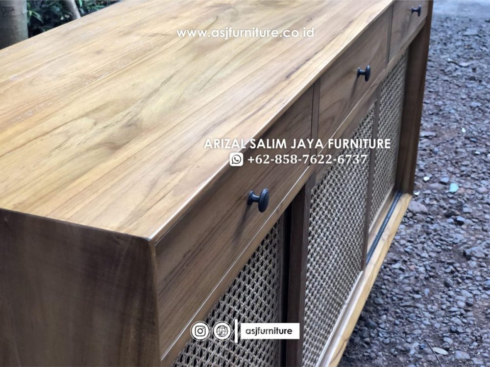 Buffet Jati Rotan Minimalis