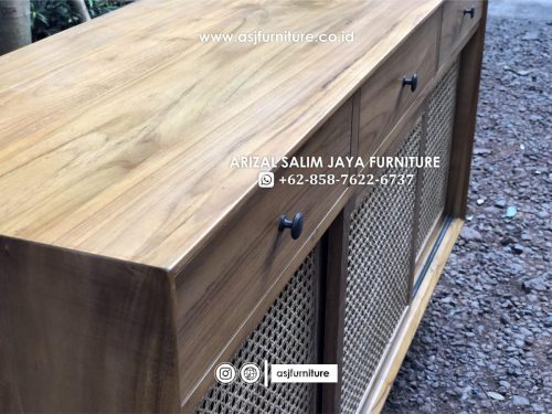 Buffet Jati Rotan Minimalis