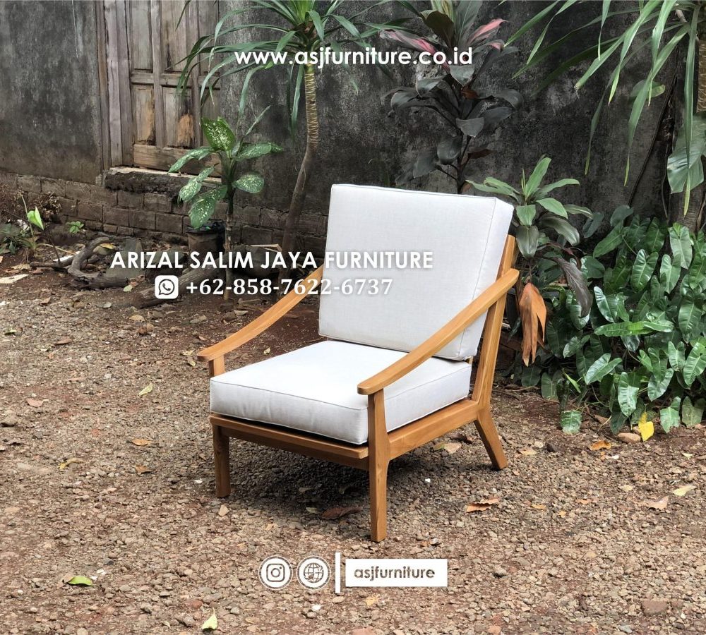 Kursi Tamu Jati Dudukan Busa 1 Seater