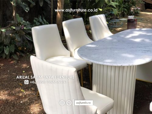 Set Meja Makan Marmer Modern Kursi 8 Set Meja Makan Marmer Modern Kursi 8