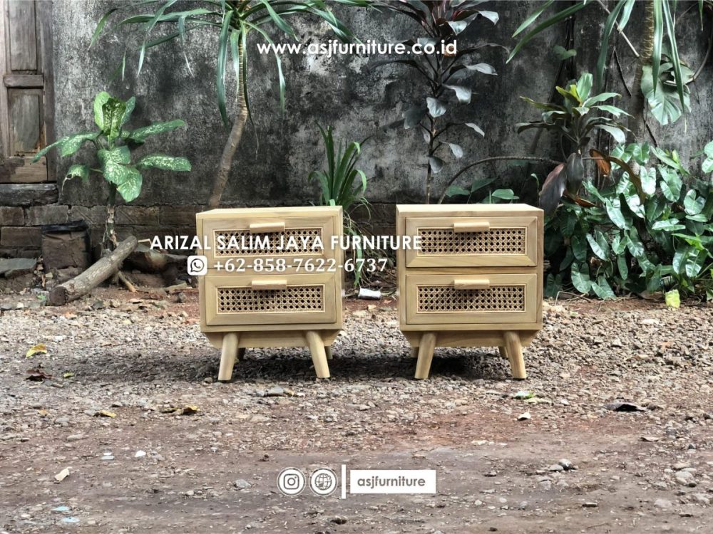 Nakas Jati Rotan Minimalis