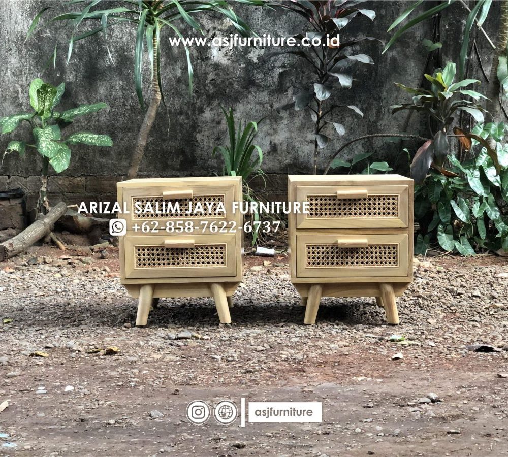 Nakas Jati Rotan Minimalis