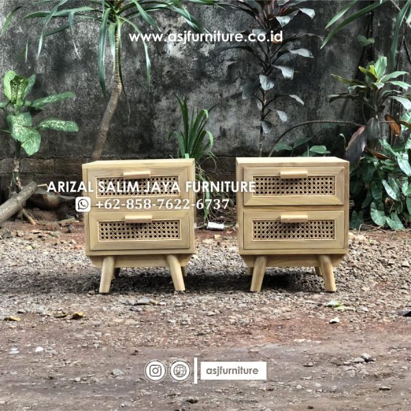 Nakas Jati Rotan Minimalis