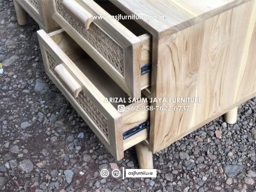 Nakas Jati Rotan Minimalis Nakas Jati Rotan Minimalis