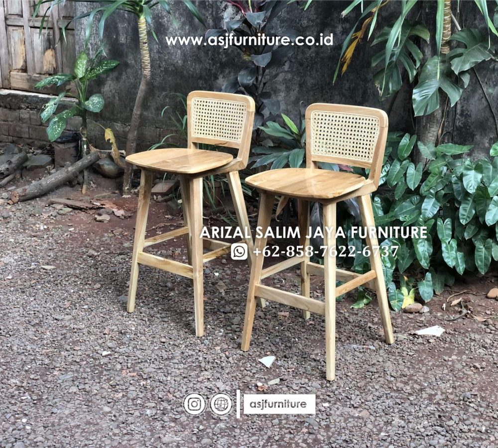 Model Kursi Bar Jati Rotan Terbaru