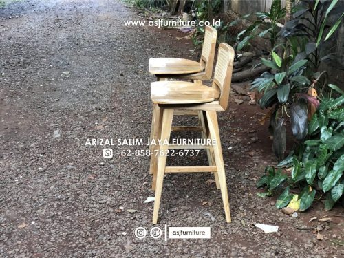 Kursi Bar Jati Rotan Minimalis