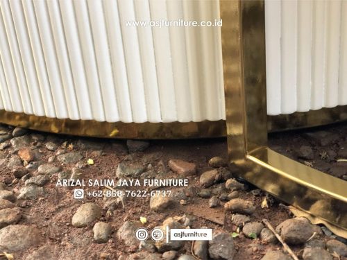 Meja Tamu Stainless Marmer Modern