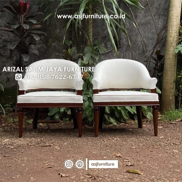 Kursi Tamu Jati Minimalis Single Seater