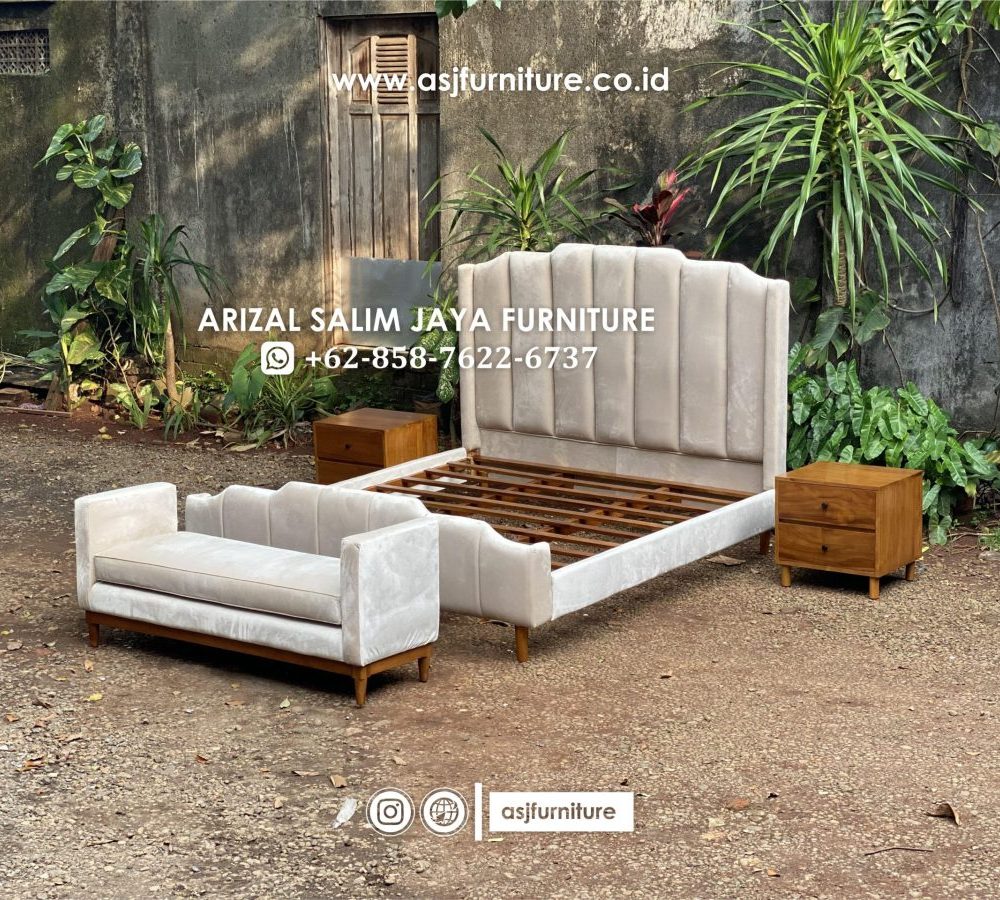 Set Tempat Tidur Minimalis Jati Modern