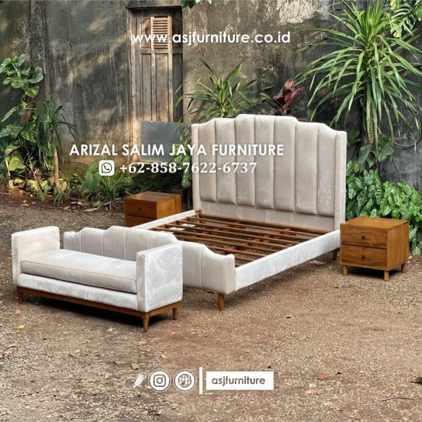 Set Tempat Tidur Minimalis Jati Modern