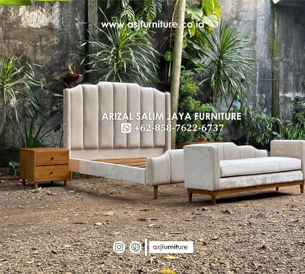 Set Tempat Tidur Minimalis Jati Modern