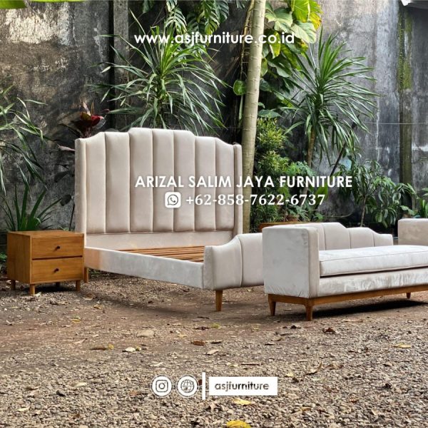 Set Tempat Tidur Minimalis Jati Modern