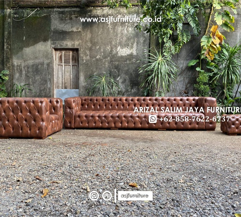 Set Sofa Tamu Chesterfield Classic Mewah