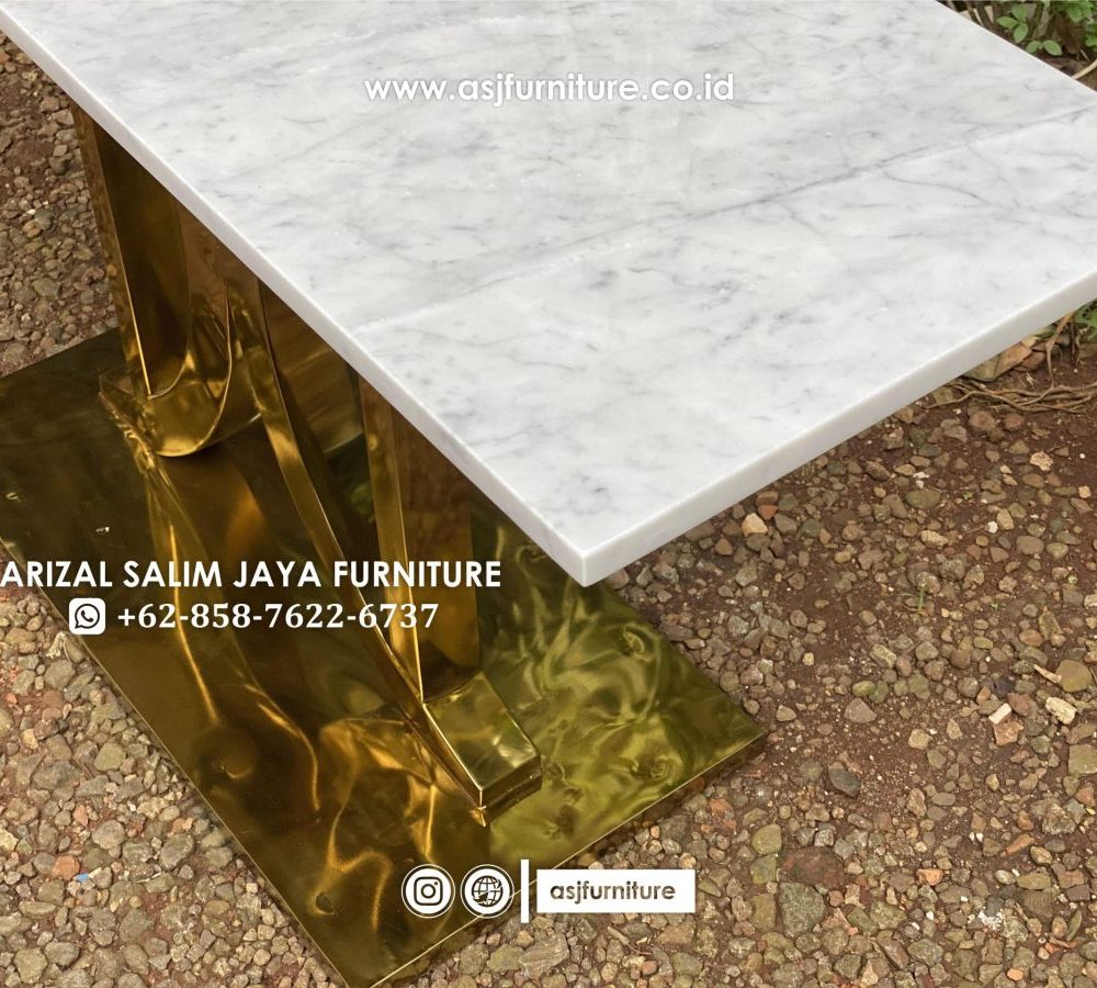 Meja Konsol Stainless Marmer Carrara