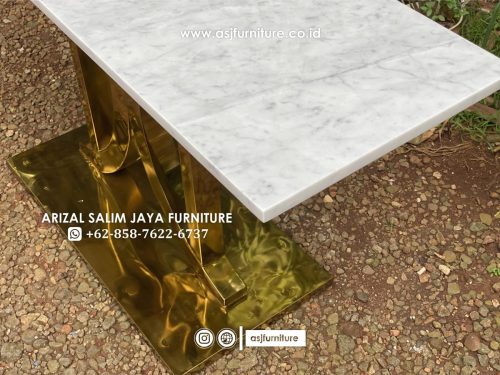 Meja Konsol Stainless Marmer Carrara