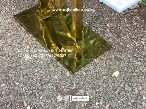 Meja Konsol Stainless Marmer Carrara